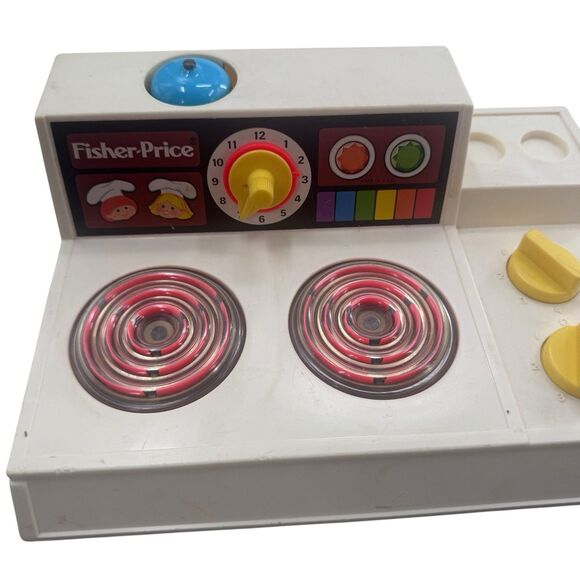 Vintage 1978 Fisher Price Cook Top Stove Magic Burners Bell #919 Pretend Play - Picture 4 of 16